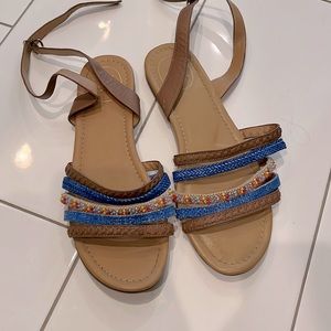 Jack Rogers ankle wrap sandal. Size 10.